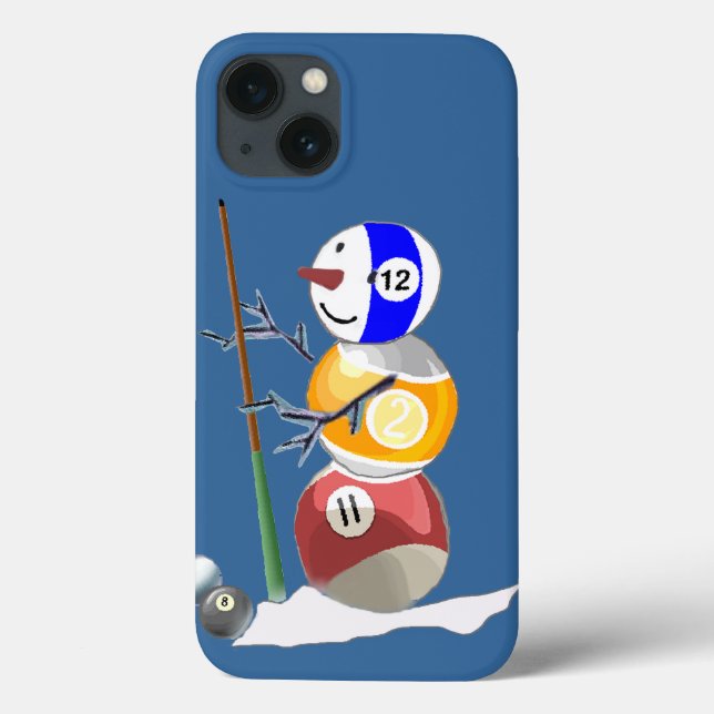 Billiard Ball Snowman Case-Mate iPhone Hülle (Rückseite)