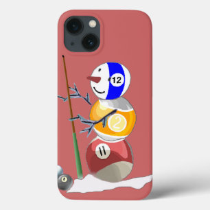 Billiard Ball Snowman iPhone 13 Hülle