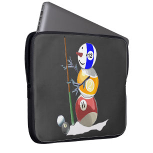 Billiard Ball Snowman Laptopschutzhülle