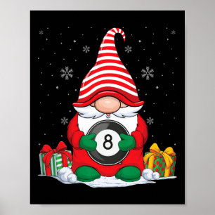 Billiard Ball Weihnachtsgnomes Niedlich Billiard B Poster