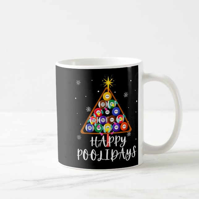 Billiard Ball Xmas Tree Ol Billiards Christmas  Kaffeetasse (Rechts)