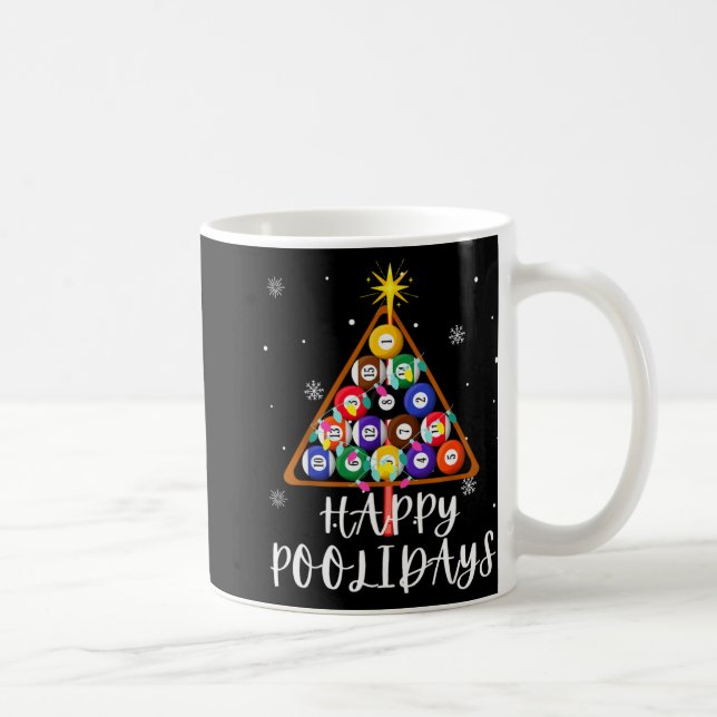 Billiard Ball Xmas Tree Ol Billiards Christmas T S Kaffeetasse (Rechts)