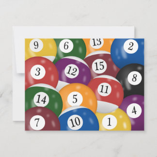 Billiard Balls 34. Geburtstag Einladung
