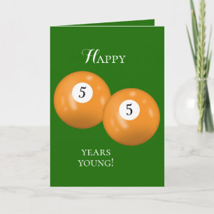 Billiard Balls 55. Geburtstag Karte