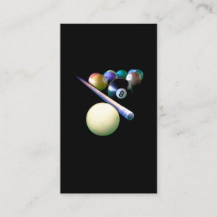 Billiard Balls Cue Snooker Pool Player Visitenkarte