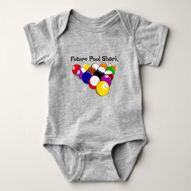 Billiard Balls Design Baby Bodysuit Baby Strampler (Vorderseite)