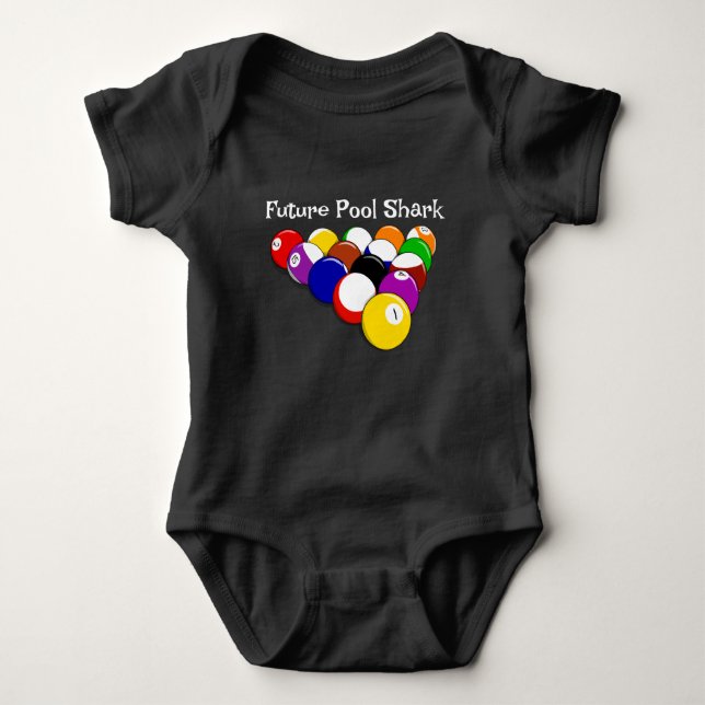 Billiard Balls Design Baby Bodysuit Baby Strampler (Vorderseite)