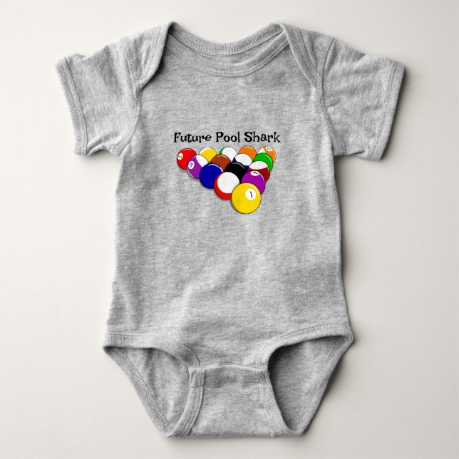 Billiard Balls Design Baby Bodysuit Strampler (Vorderseite)