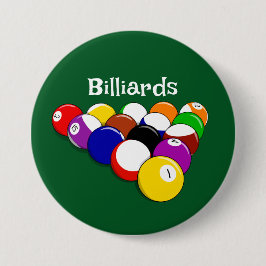 Billiard Balls Design Button
