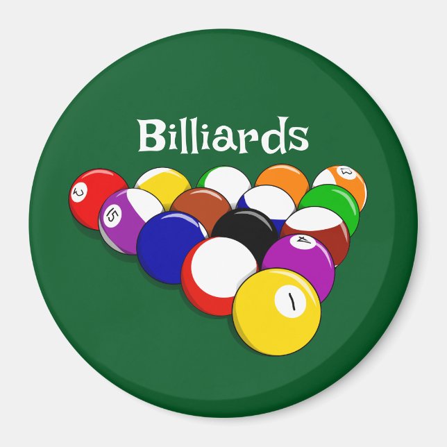 Billiard Balls Design Magnet (Vorne)