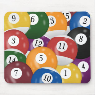 Billiard Balls Hintergrund Mousepad