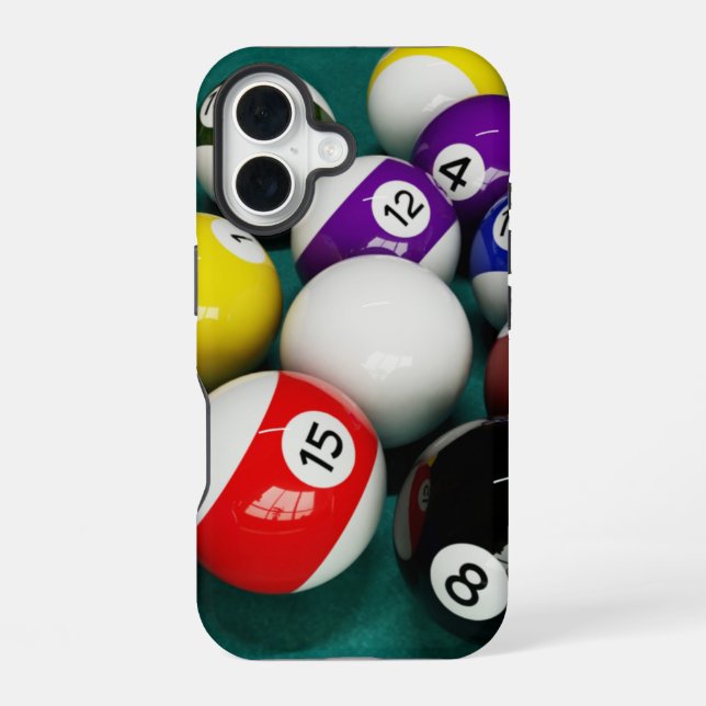 Billiard Balls Phone Case iPhone 16 Hülle (Rückseite)