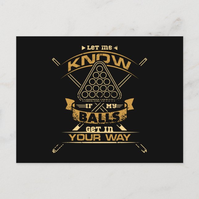 Billiard Balls Postkarte (Vorderseite)