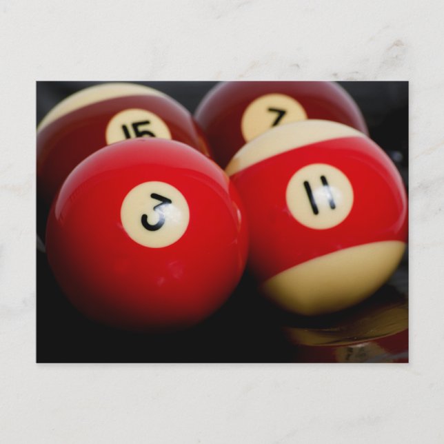 Billiard Balls Postkarte (Vorderseite)