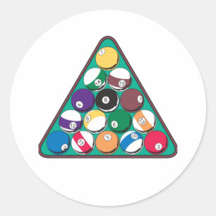 Billiard Balls Runder Aufkleber