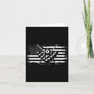 Billiard Billiards American Flag Geschenk Karte