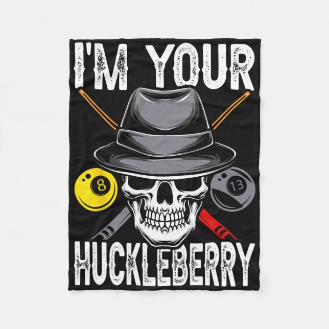 Billiard Billiards Pool Im Ihr Huckleberry Funny Fleecedecke (Vorderseite)