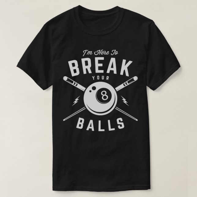Billiard Billiards Snooker Cue Geschenk 2 T-Shirt (Design vorne)