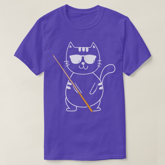 Billiard Cat Billiard Player Billard 8Ball Pool S T-Shirt (Design vorne)
