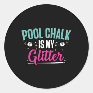 Billiard Chalk Funny Pool Shooter Master Billiard Runder Aufkleber