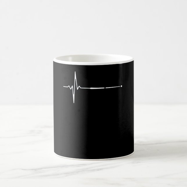 Billiard Cue Heartbeat Kaffeetasse (Mittel)