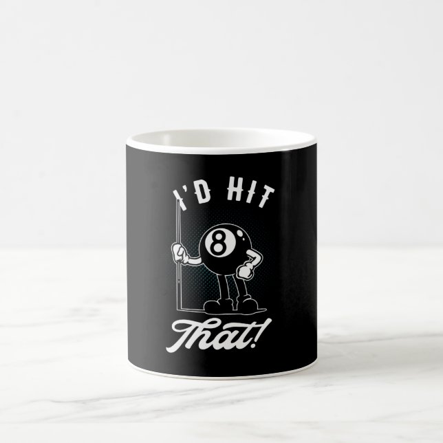 Billiard Cue Sports Funny 8-Ball Cartoon Pool Kaffeetasse (Mittel)