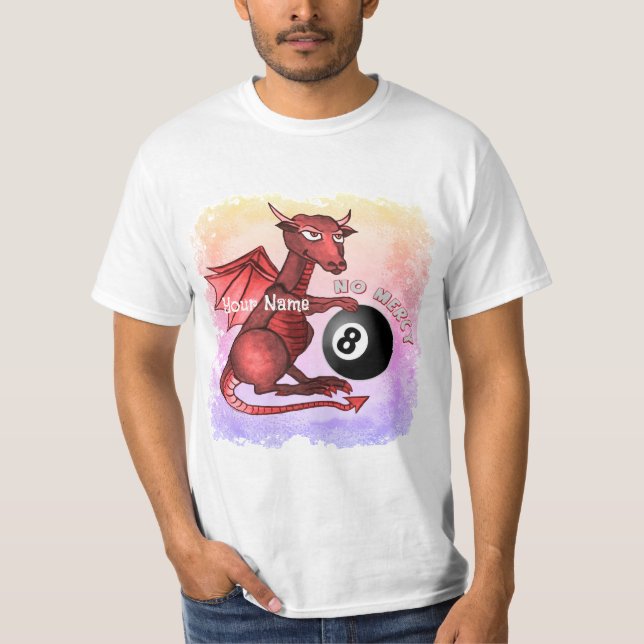 Billiard-Drache  T-Shirt (Vorderseite)