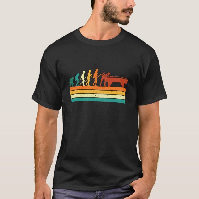 Billiard Evolution - 8 Ball Billiard Spiel Pool Pl T-Shirt (Vorderseite)