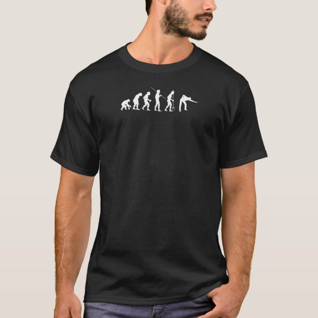 Billiard Evolution Snooker Pool Kreide Billard Pla T-Shirt (Vorderseite)