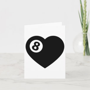 Billiard Heart Liebe Pool Player Valentine Poll Ba Karte