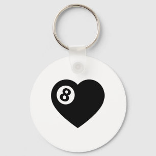 Billiard Heart Liebe Pool Player Valentine Poll Ba Schlüsselanhänger