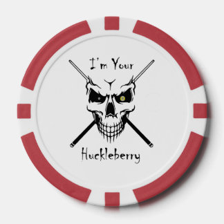 Billiard "Ich bin dein Huckelberry" Pokerchip Pokerchips