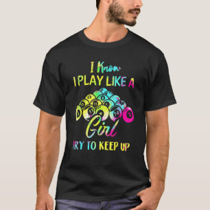 Billiard Ich weiß, ich spiele wie ein Girl Pool Bi T-Shirt