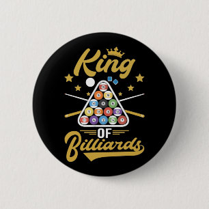 Billiard King Snooker Cue Sports Pool Player Button