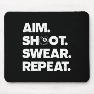 Billiard Kunst für Männer Frauen Billiard Spieler Mousepad