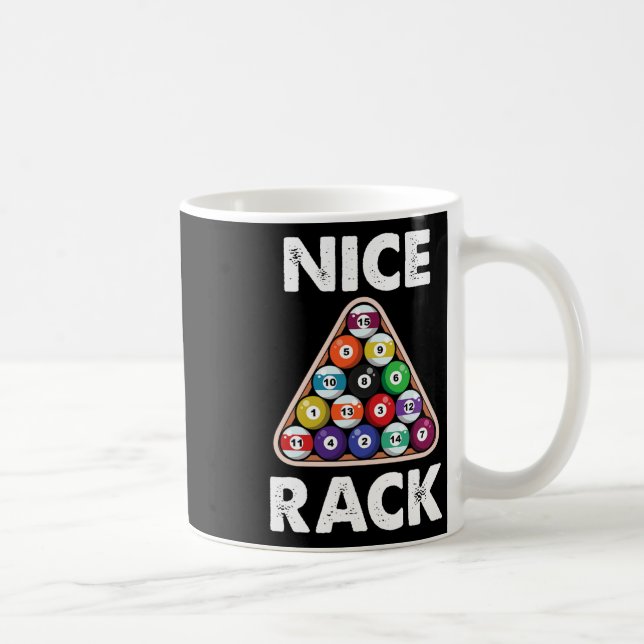Billiard Nice Rack Billiard Player Geschenk Kaffeetasse (Rechts)