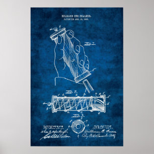 Billiard Patent Art #12 Pool Room Decor Poster
