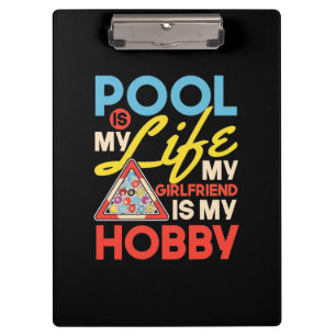 Billiard Player Billard Pool ist mein Leben Klemmbrett