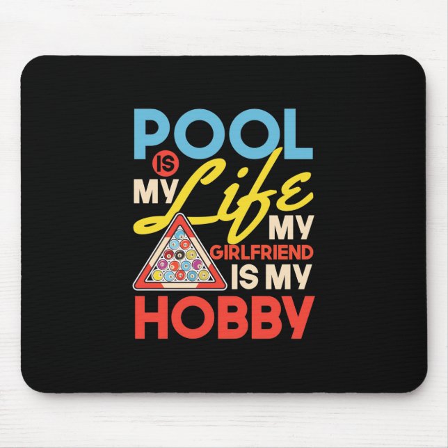 Billiard Player | Billard Pool ist mein Leben Mousepad (Vorne)
