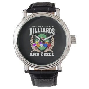 Billiard Player   Billard spielen Armbanduhr