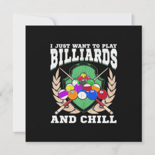 Billiard Player Billard spielen Einladung