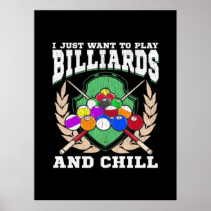 Billiard Player Billard spielen Poster