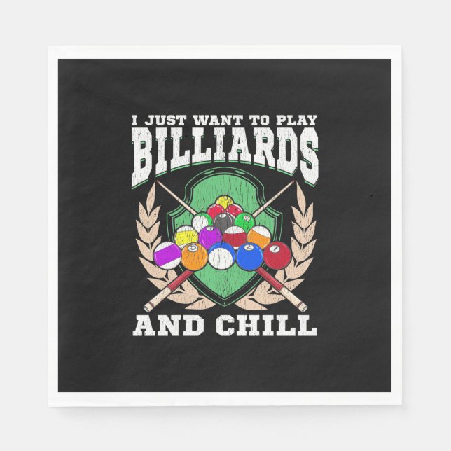 Billiard Player | Billard spielen Serviette (Vorderseite)
