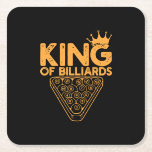 Billiard Player Billardkönig Rechteckiger Pappuntersetzer