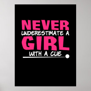 Billiard Player   Billardmädchen mit einem Krug Poster