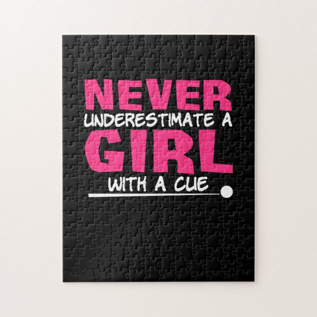 Billiard Player | Billardmädchen mit einem Krug Puzzle (Vertikal)