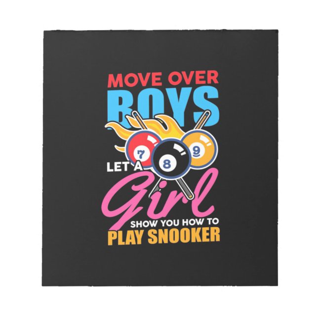 Billiard Player | Dieses Mädchen spielt Billard Notizblock (Vorderseite)