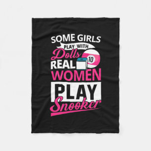 Billiard Player   Echte Frauen spielen Snooker Fleecedecke