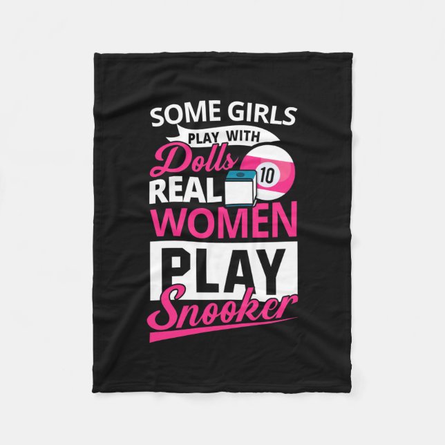 Billiard Player | Echte Frauen spielen Snooker Fleecedecke (Vorderseite)