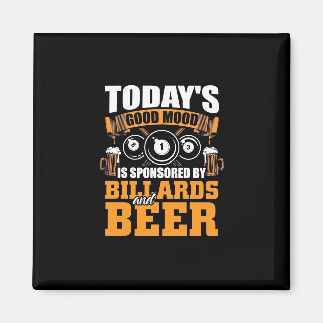 Billiard Player | Heute Billard und Bier Magnet (Vorne)